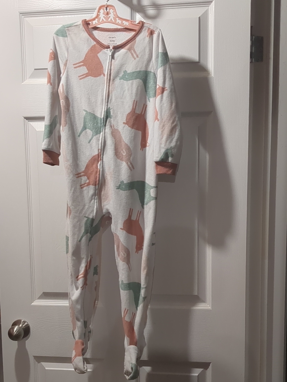 Carter's Llama Fleece Footie PJs Size 5